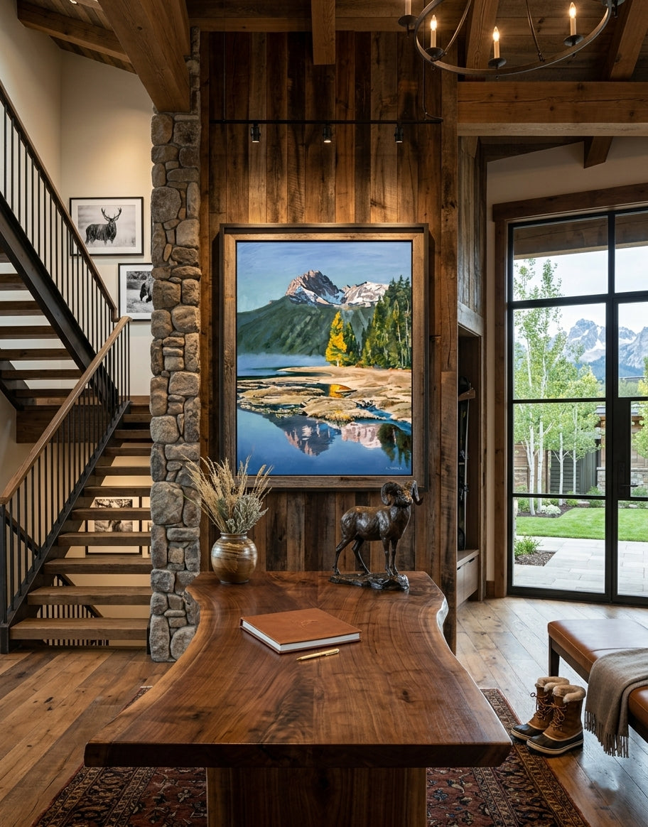 "Redfish Blue, October Gold” - Original oil on Canvas 29x37 Framed or Unframed