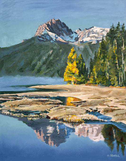 "Redfish Blue, October Gold” - Original oil on Canvas 29x37 Framed or Unframed
