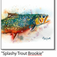 ASC504 "Splashy Brook Trout" ceramic coaster
