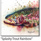 ASC503 "Splashy Rainbow Trout" ceramic coaster