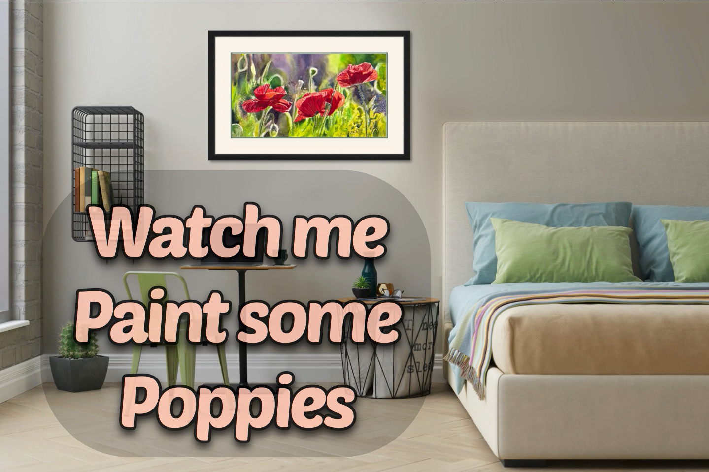 Load video: watch me paint a poppy