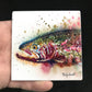 "Trout Fish Splashes" themed coaster set.