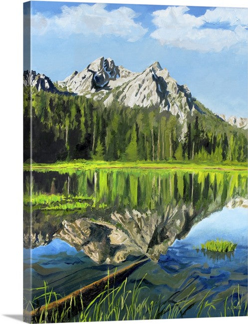 "Stanley Lake Reflections" -  Canvas or art paper Giclée art prints