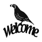 Welcome Quail (Steel sign)