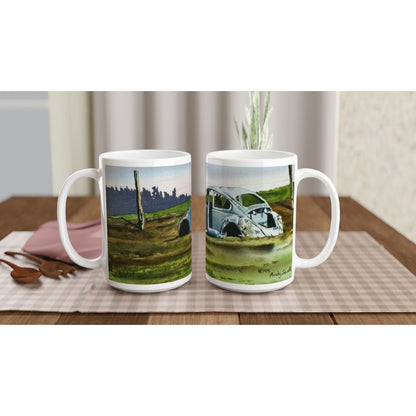 Slug Bug Art Mug,  VW bug Mug, VW Coffee Mug, gift mug