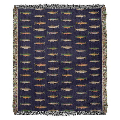 "Grand Slam of trout" 50"x60" woven blanket