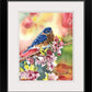 "Bluebird in the Blossoms" - 8"x12"  paper or canvas Giclée art print from a watercolor