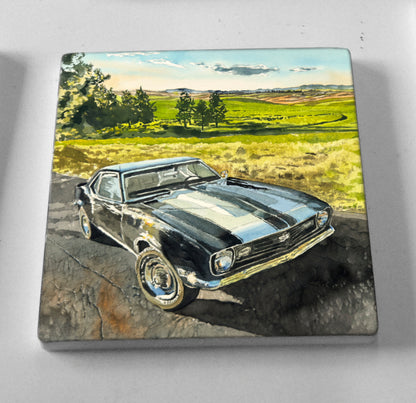 "Country Camaro" - '1968 Camaro" 11"x15" Giclee prints from Original Watercolor
