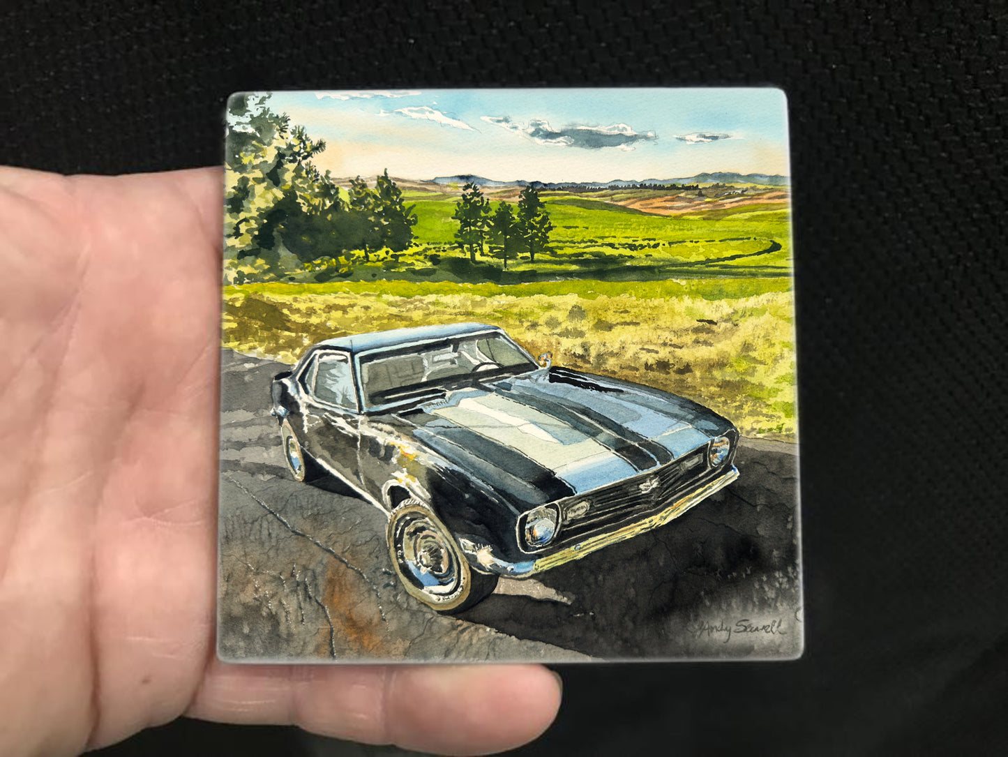 "Country Camaro" - '1968 Camaro" 11"x15" Giclee prints from Original Watercolor