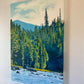 "Casting Among the Rocks" - 24"x36" an oil painting of a Fly-fisherman on North Idaho's Lochsa River.