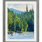 "Casting Among the Rocks" - 24"x36" an oil painting of a Fly-fisherman on North Idaho's Lochsa River.