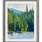 "Casting Among the Rocks" - 24"x36" an oil painting of a Fly-fisherman on North Idaho's Lochsa River.