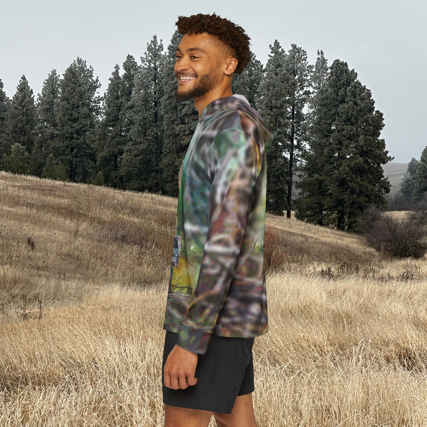 Hoodie - Andy's Pheasant Watercolor Camo Sports Hoodie for Men