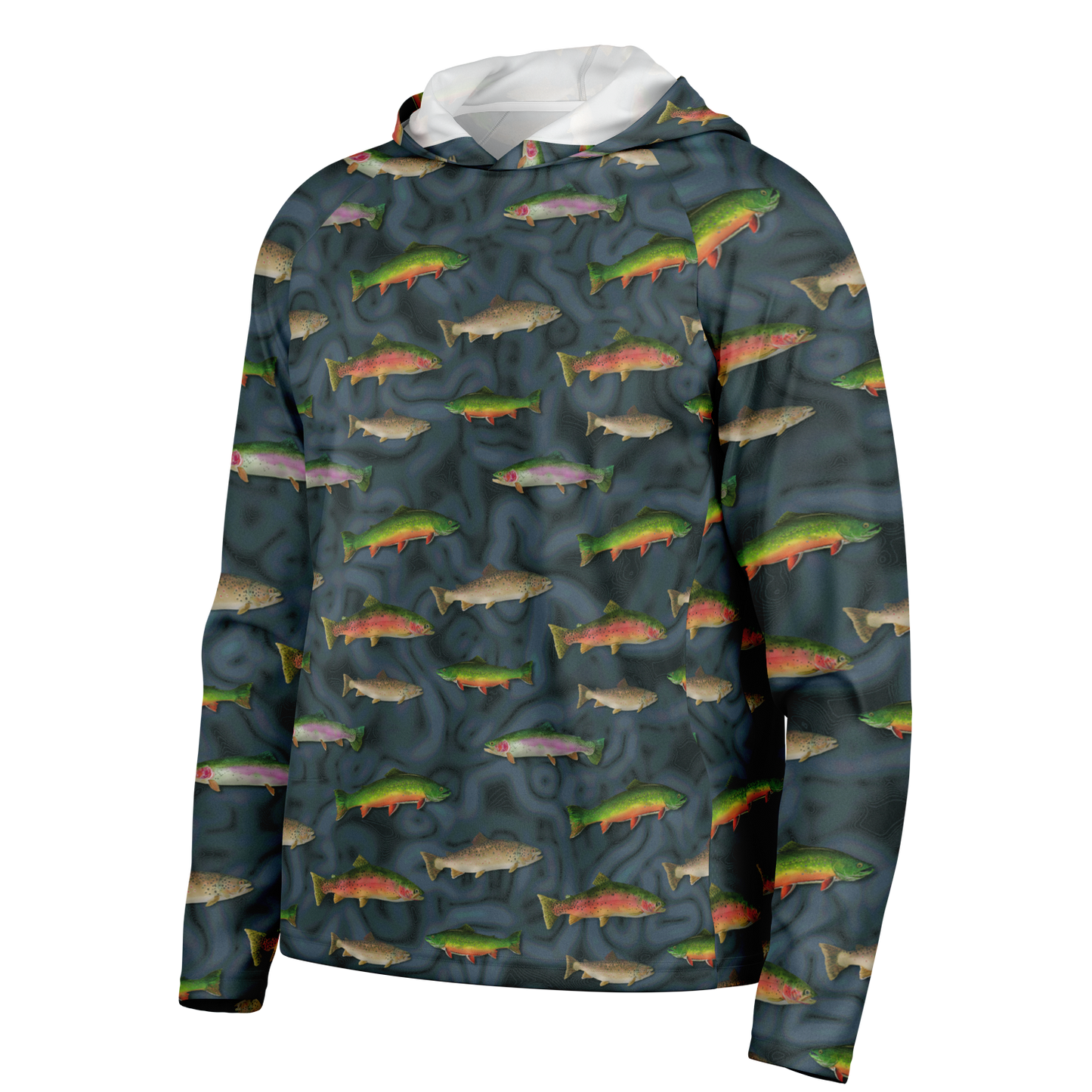 "Trout Grand Slam" Men's Long Sleeve Hooded Performance Shirt