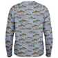 "Trout Grand Slam" pattern on Men's Long Sleeve Performance Sun Shirt