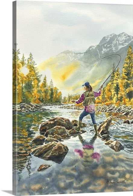 "Her Final Evening Cast" 12x17 Original Watercolor