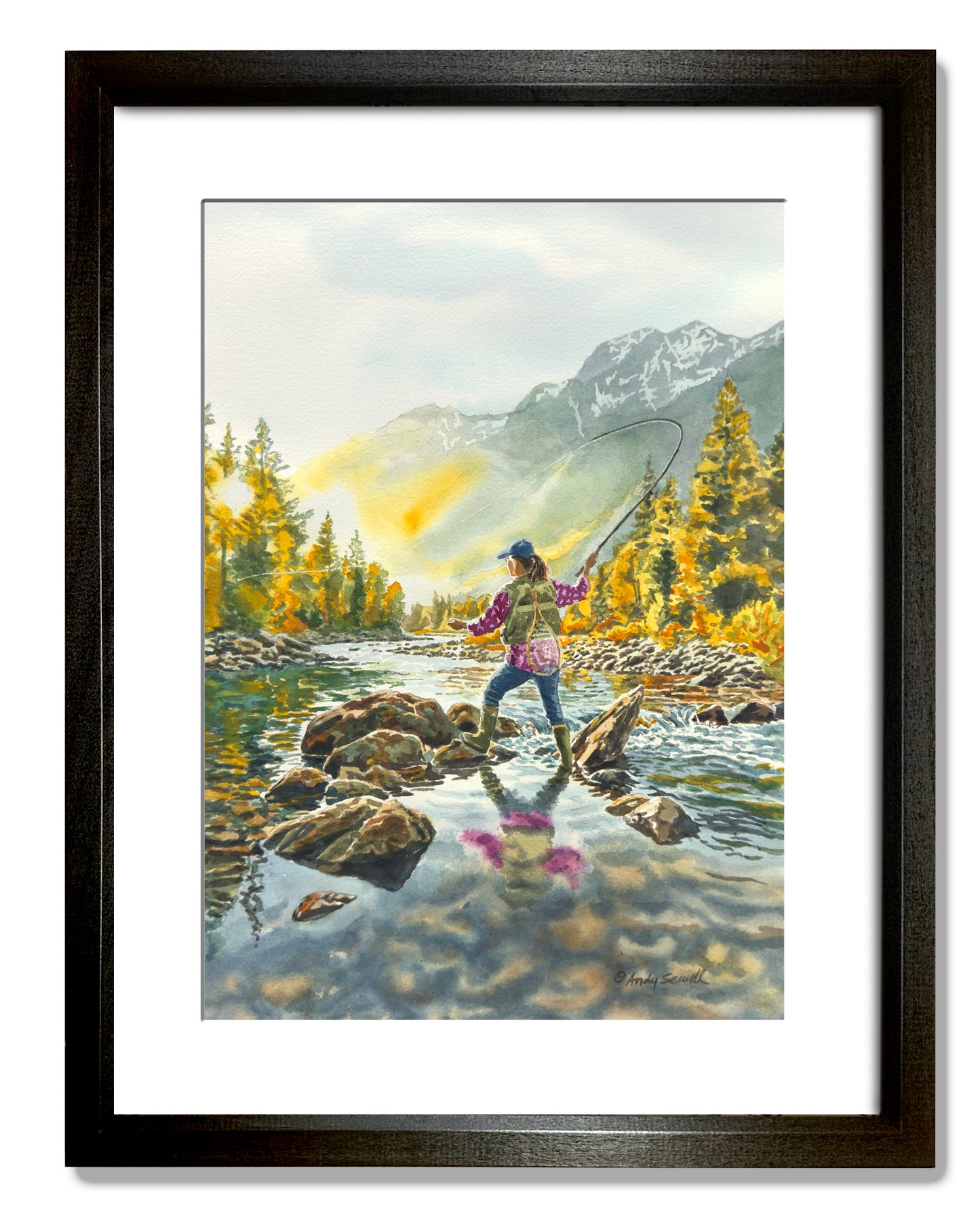 "Her Final Evening Cast" 12x17 Original Watercolor