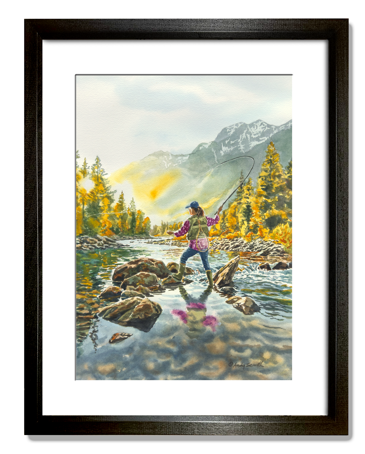 "Her Final Evening Cast" 12x17 Original Watercolor