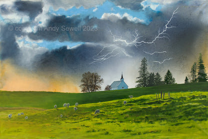 "Gathering before the Storm" Oil on Canvas 54x32, various size paper or canvas giclée prints available.