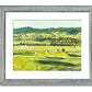 "Palouse Spring Greens" - 10"x14" Original watercolor, framed in 14x18