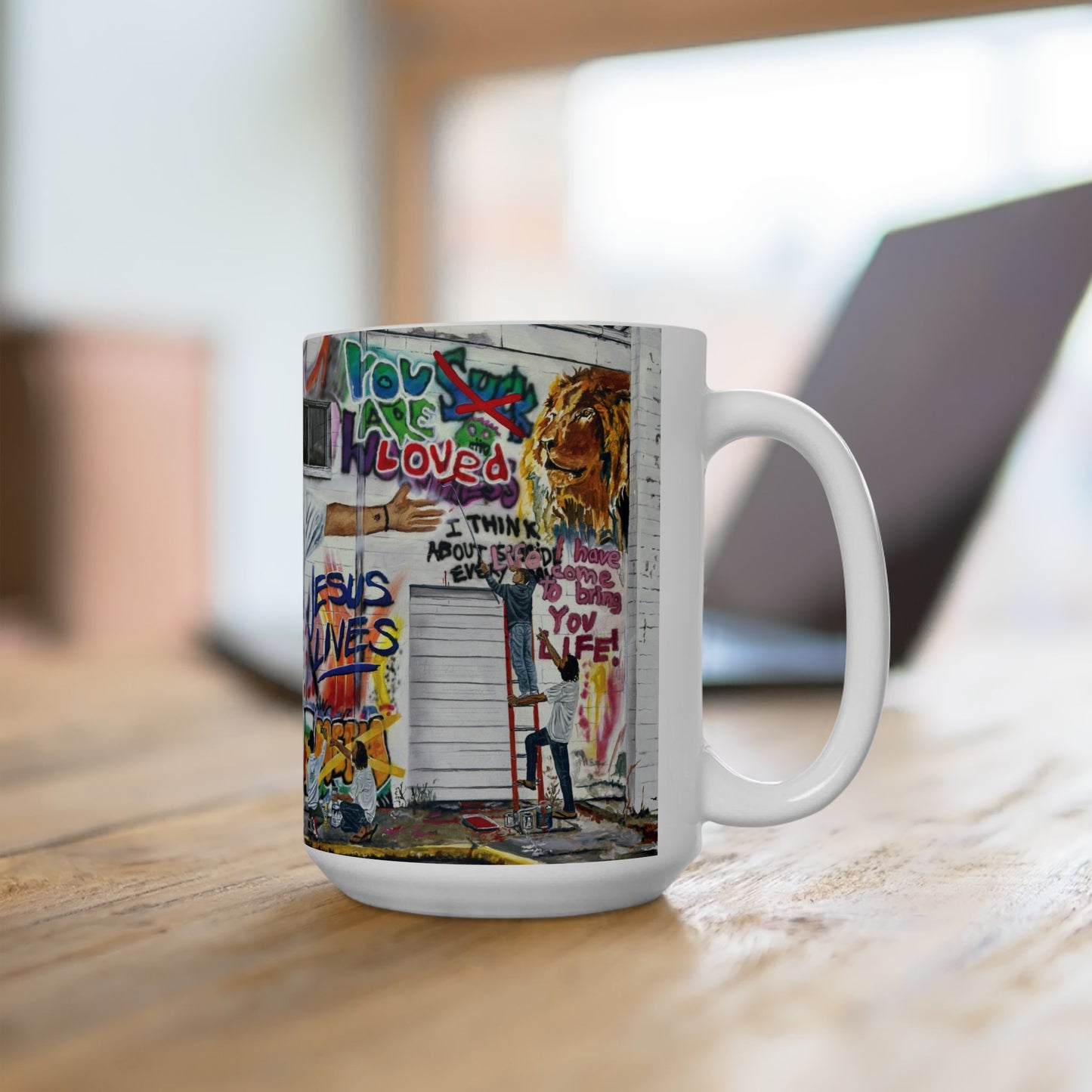 Inspirational Jesus Graffiti Mug (15 oz)