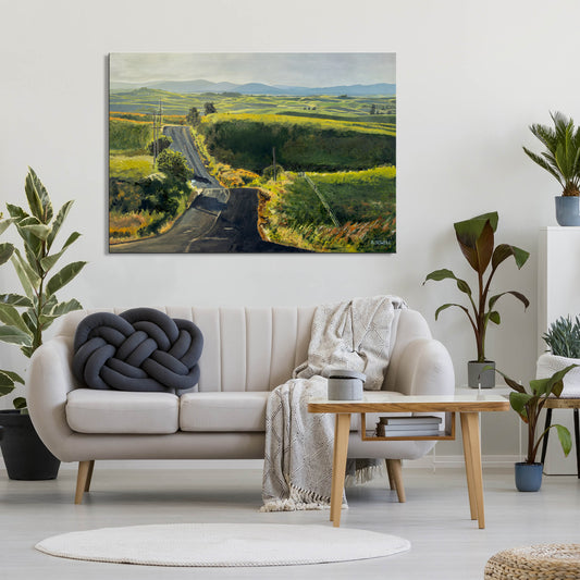 "Palouse Country Road" - An Original Oil Painting of the Northwest Palouse country landscape