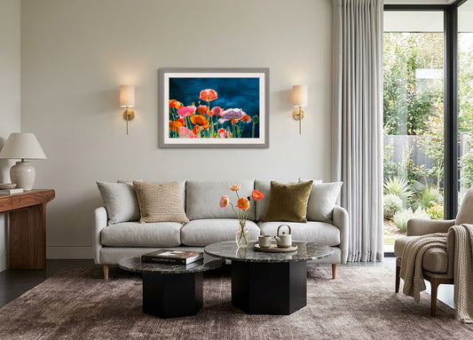 "Poppy Morning" - 24x36" Ltd.  Edition, Giclée of Poppies from Original Watercolor by Andy Sewell