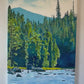 "Casting Among the Rocks" - 24"x36" an oil painting of a Fly-fisherman on North Idaho's Lochsa River.