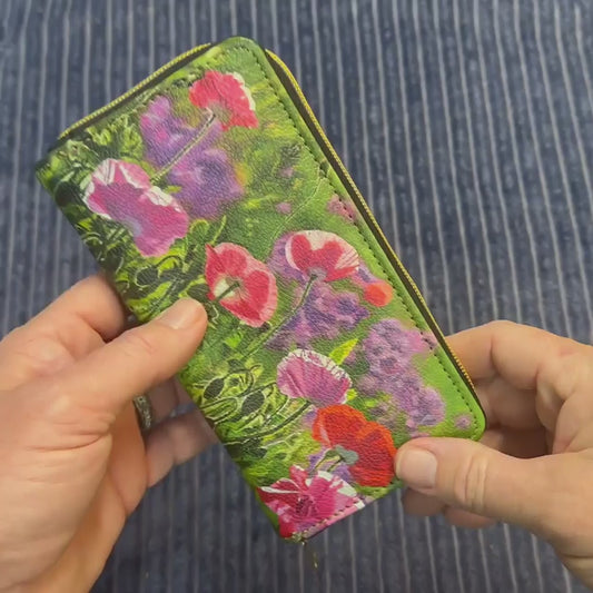 Zipper Wallet - Andy's "Poppy Party" Painting