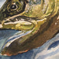"Brown Trout Sparkle" - 8"x12" original watercolor