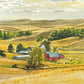 "Red Barn Black Cows" - 12"x16"  giclee prints from watercolor, framed in 16x20