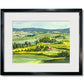 "Red Barn, Green Country" - 10"x14" Original watercolor, or framed in 14x18