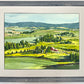 "Red Barn, Green Country" - 10"x14" Original watercolor, or framed in 14x18