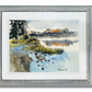"Reflections at Redfish" - 9x12 original watercolor framed at 11x14