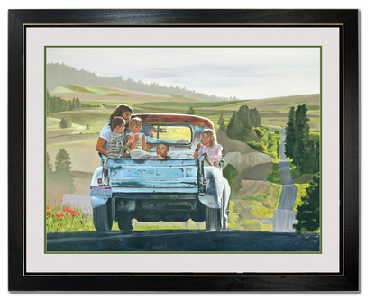 "Riding with Jesus" - Giclée art prints of Jesus with the kids.