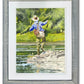 "River Dance" Vintage flyfisherman, Giclée reprod. from watercolor