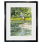 "River Dance" Vintage flyfisherman, Giclée reprod. from watercolor