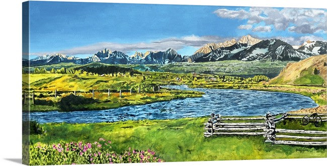 "Sawtooth Springtime” - 48"x24"  - Giclee Reprod. from Acrylic on Canvas painting