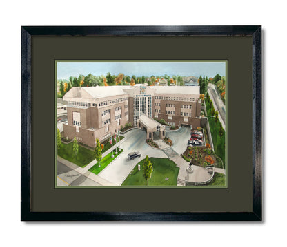 "Shriners Hospital" - a signed edition Giclee reprod. from a watercolor of The Shriners Hospital in Spokane, WA