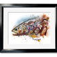 "Brown Splashes" - signed giclee art print, Brown Trout wall art