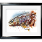 "Brown Splashes" - signed giclee art print, Brown Trout wall art