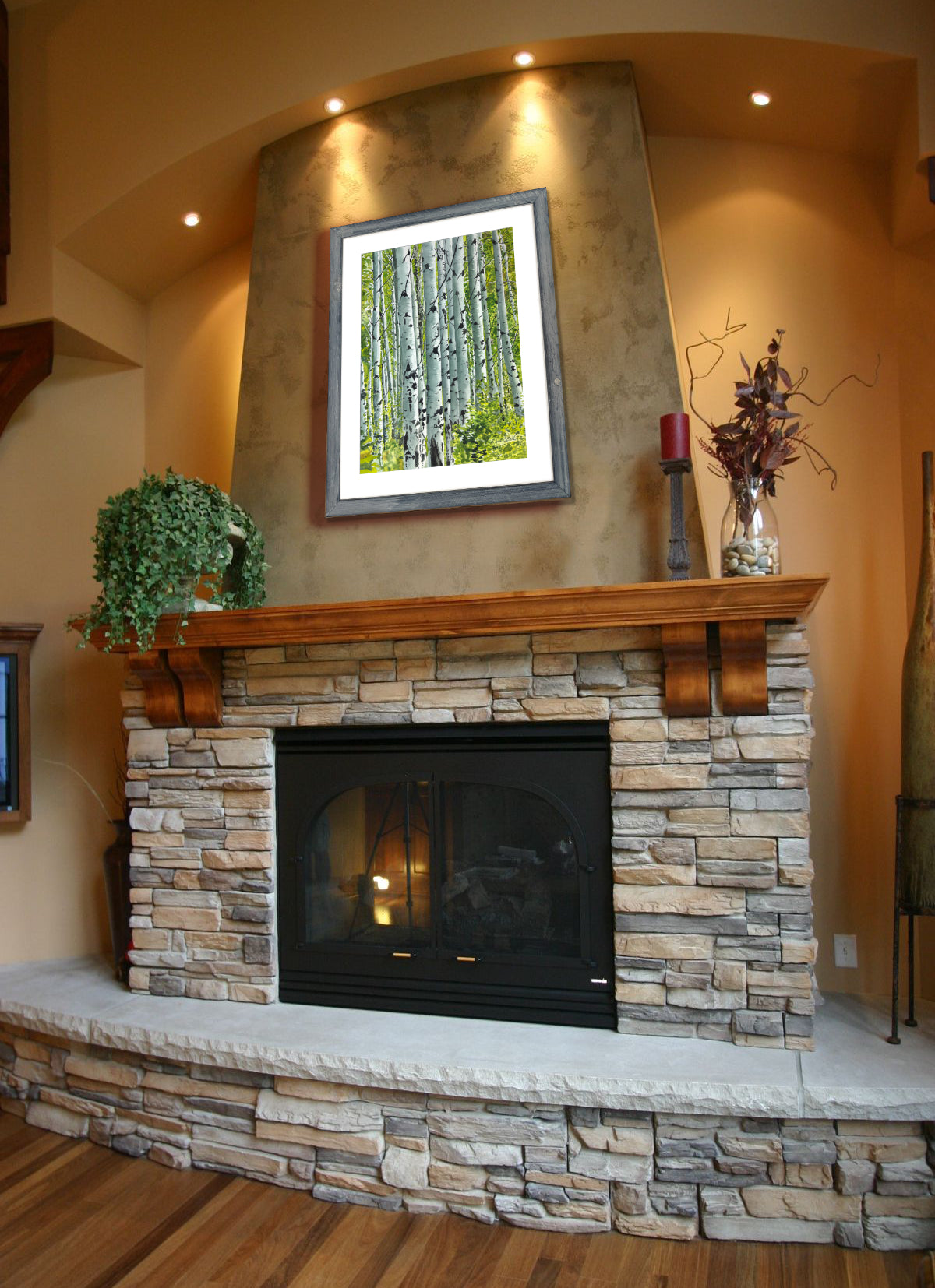 "Spring Aspens", - 18"x24" Original watercolor or Open ed. Giclée of Idaho's Aspen Trees in the Summer