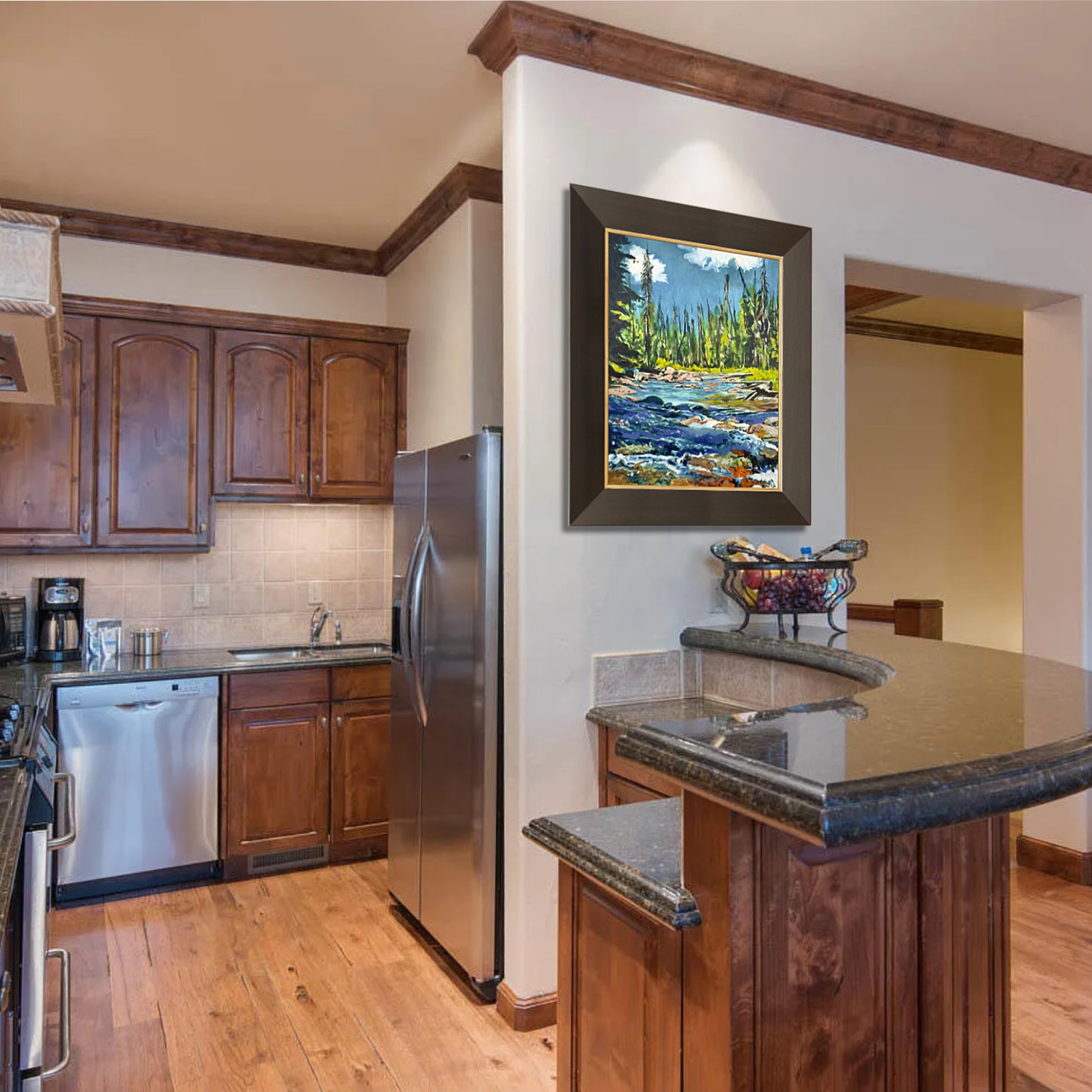 "Rushing Creek" 15"x20" - Original painting of Acrylic on Panel