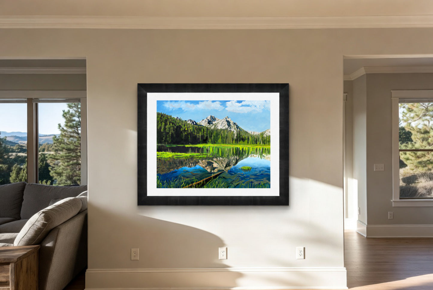 "Stanley Lake Reflections" -  Canvas or art paper Giclée art prints