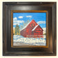 "Sun Valley Red Barn Winter" - 12"x12" acrylic of Sun Valley's Red Barn (prints available)