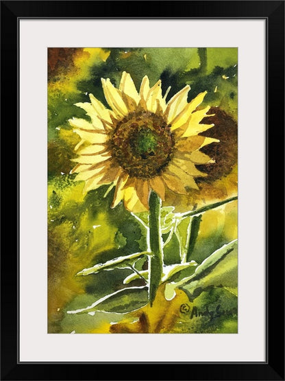 "Sunflower Sunshine" Original 7x10 or framed 11x14 watercolor or giclee print