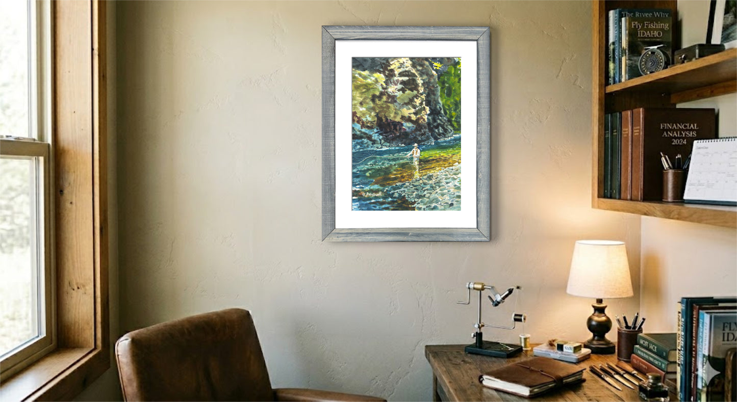 "Sunlight on the Joe" - an Original 10x14 Watercolor or Open Edition Print