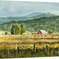 "Red Barn at Jughandle Mountain" - an Original 18x24 Watercolor or Open Edition Print