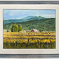 "Red Barn at Jughandle Mountain" - an Original 18x24 Watercolor or Open Edition Print