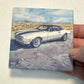 "Desert Camaro" - '1968 white Camaro" 11"x15" Giclee prints from Original Watercolor